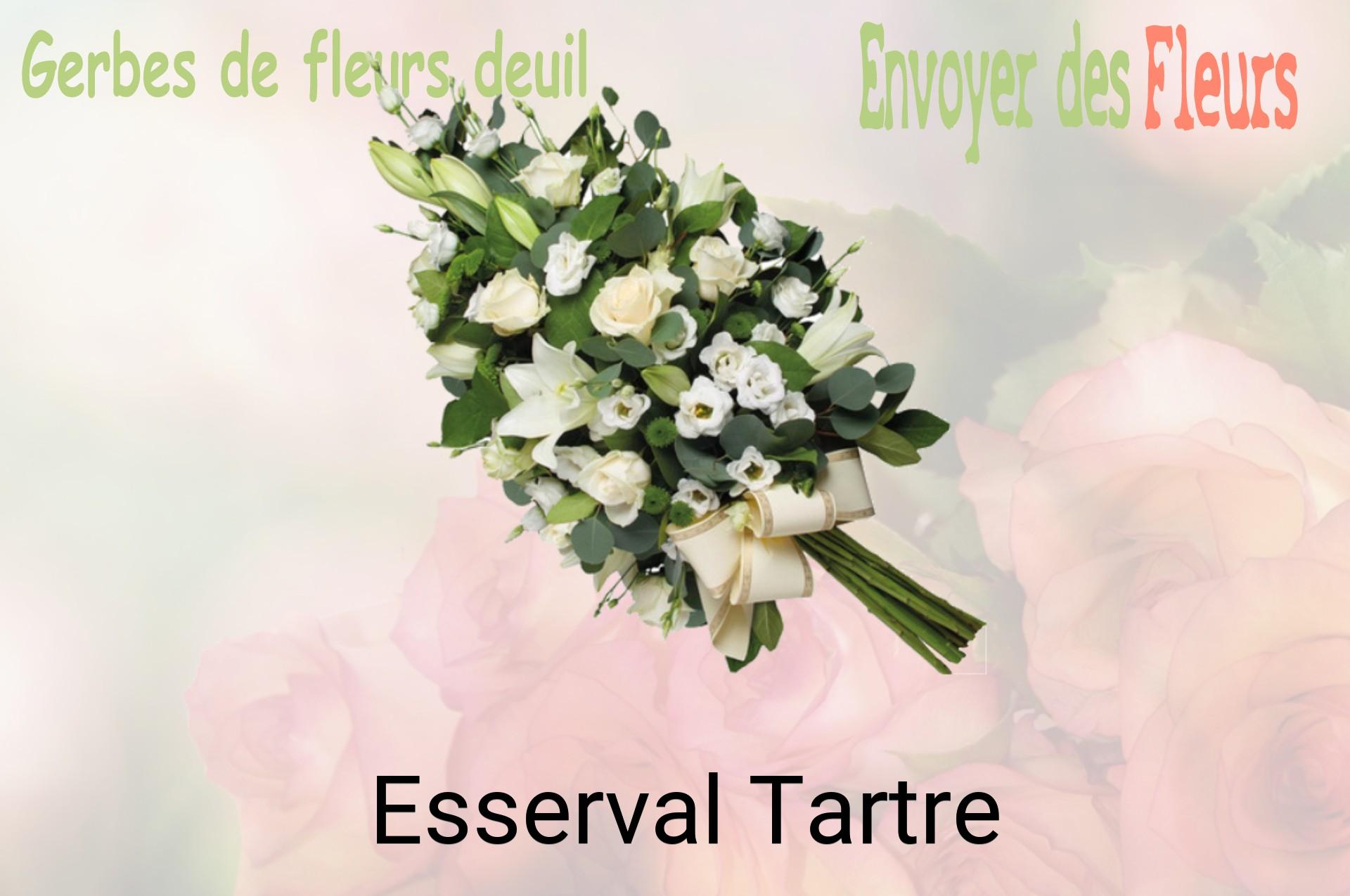 Gerbe de fleurs de deuil livrée à Esserval-Tartre